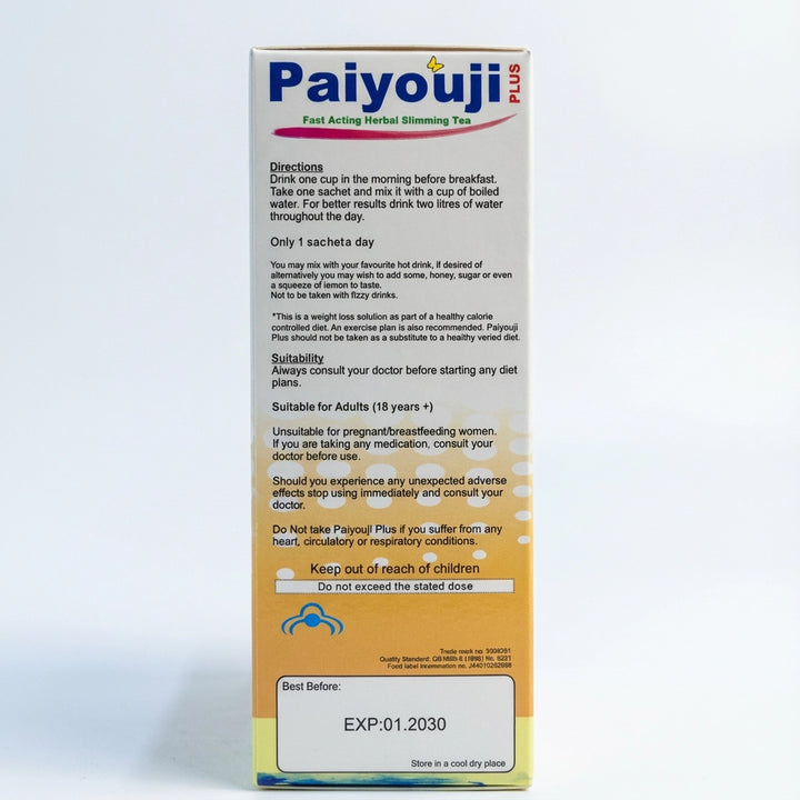 Paiyouji Herbal Slimming Tea Nutritional Directions