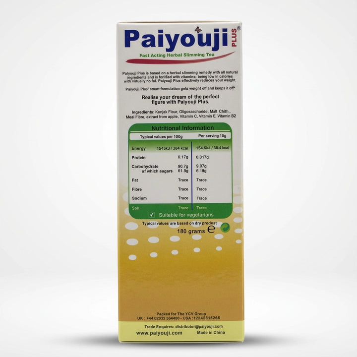 Paiyouji Herbal Slimming Tea Nutritional Information