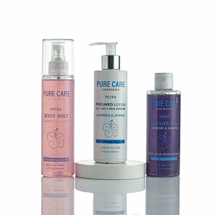 Shower Set With Jasmine and Lavender Scent Pure Care